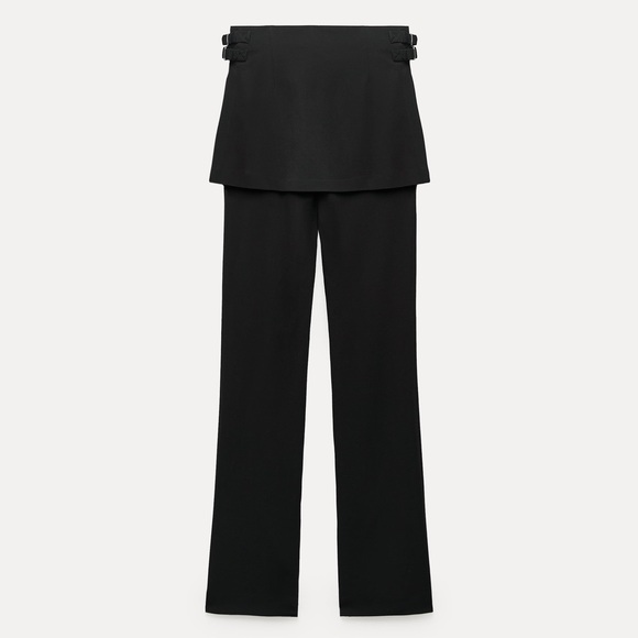ZARA PINSTRIPE PANTS WITH SKIRT SIZE XS - Picture 10 of 16